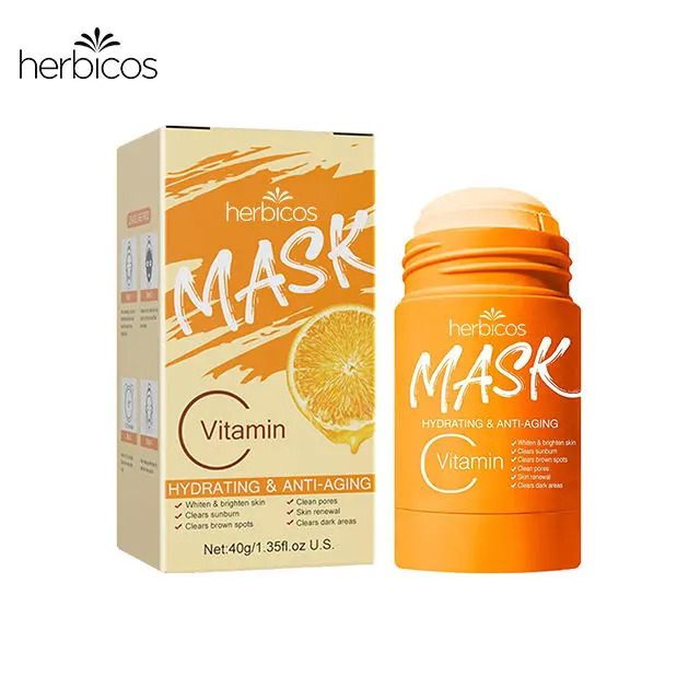 Herbicos Skin Care Wholesalers Volcan Charcoal Mud Vitamin C Facial Hydrating Turmeric Face and Body Mask Mask Stick