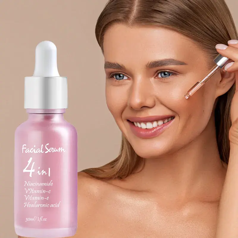 OEM Korean Skincare 4 in 1 Face for Essence Serum Anti-Aging Hyaluronic Acid Niacinamide Vitamin C Body Whitening Liquid Exfolia