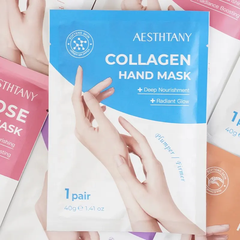 AESTHTANY Hand Mask 40g for Deep Moisturizing & Soothing Repair Whitening & Anti-Wrinkle for Dry Cracked Hands Daily Care OEM
