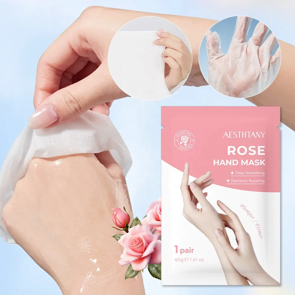 AESTHTANY Hand Mask 40g for Deep Moisturizing & Soothing Repair Whitening & Anti-Wrinkle for Dry Cracked Hands Daily Care OEM