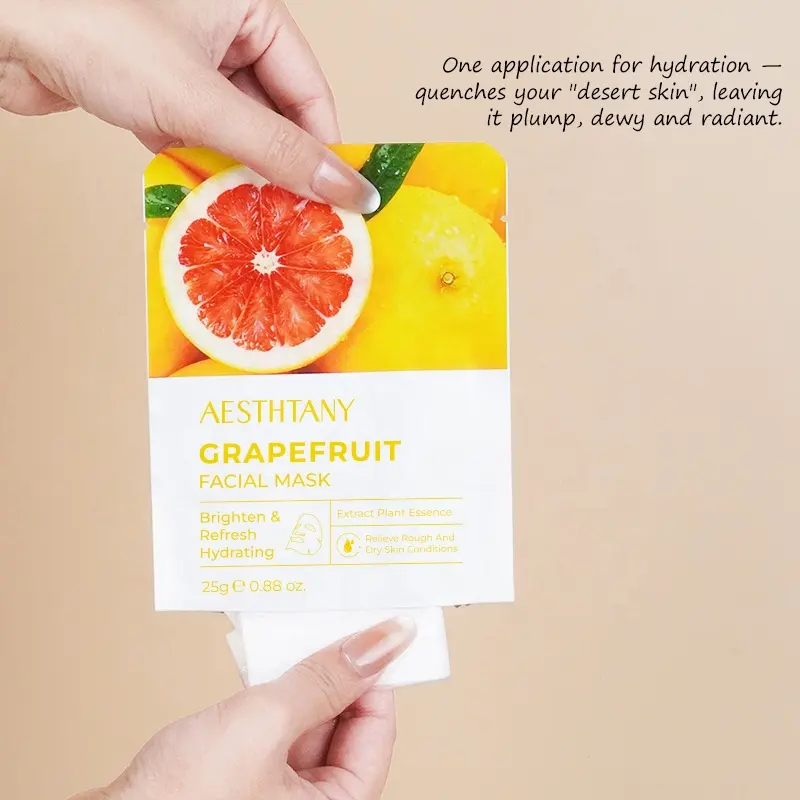 AESTHTANY Mixed Fruit Facial Mask Set Strawberry Rice Retinol Hydrating Brightening Facial Sheet Mask for Daily Care Wholesale