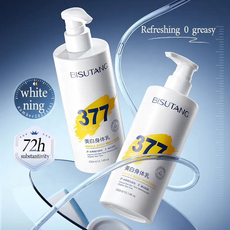OEM 377 Whitening Body Lotion 300ml Premium Plant Infused Hydrating Rejuvenating Antioxidant Full Body Daily Soothing Care for