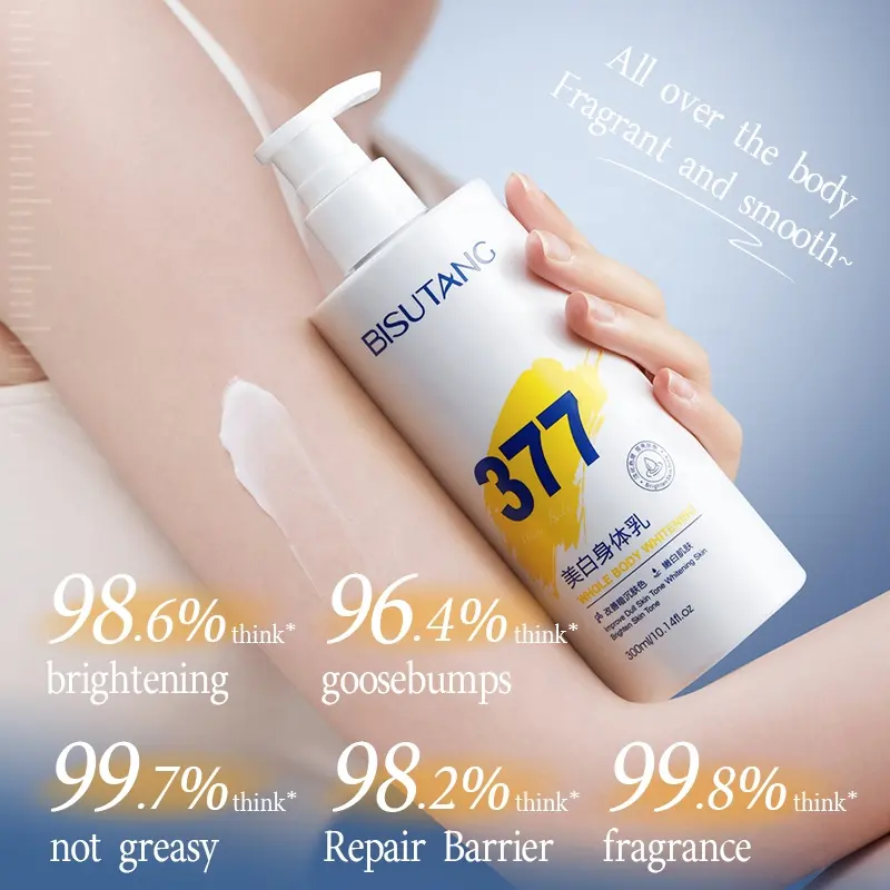 OEM 377 Whitening Body Lotion 300ml Premium Plant Infused Hydrating Rejuvenating Antioxidant Full Body Daily Soothing Care for