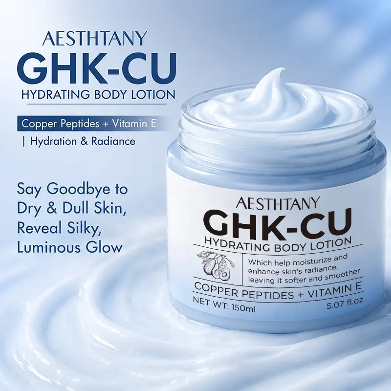 AESTHTANY 150ml Blue Copper Peptide Moisturizing Body Lotion Hydrating Nourishing Soften Rough Skin Daily Full Body Skin Care