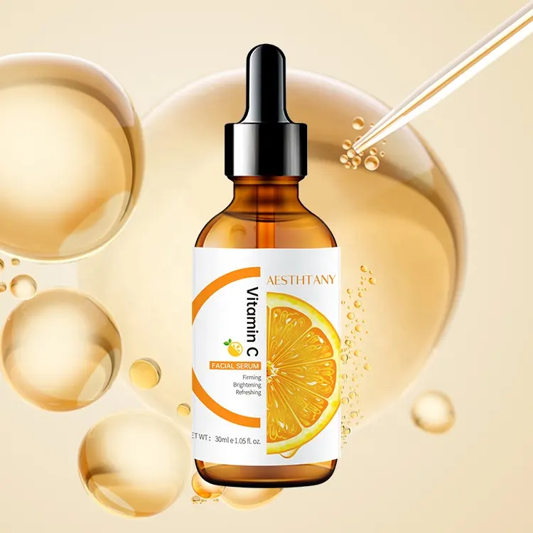 AESTHTANY 30ml Vitamin C Brightening Serum Anti-Aging Moisturizing for Essence for Face Private Label Skin Care Serum