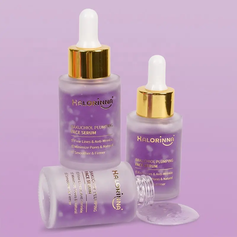 HALORINNA 30ml Natural Bakuchiol Niacinamide Plumping Whitening Brightening Serum Smooth Fine Lines Minimize Pores Anti-Aging