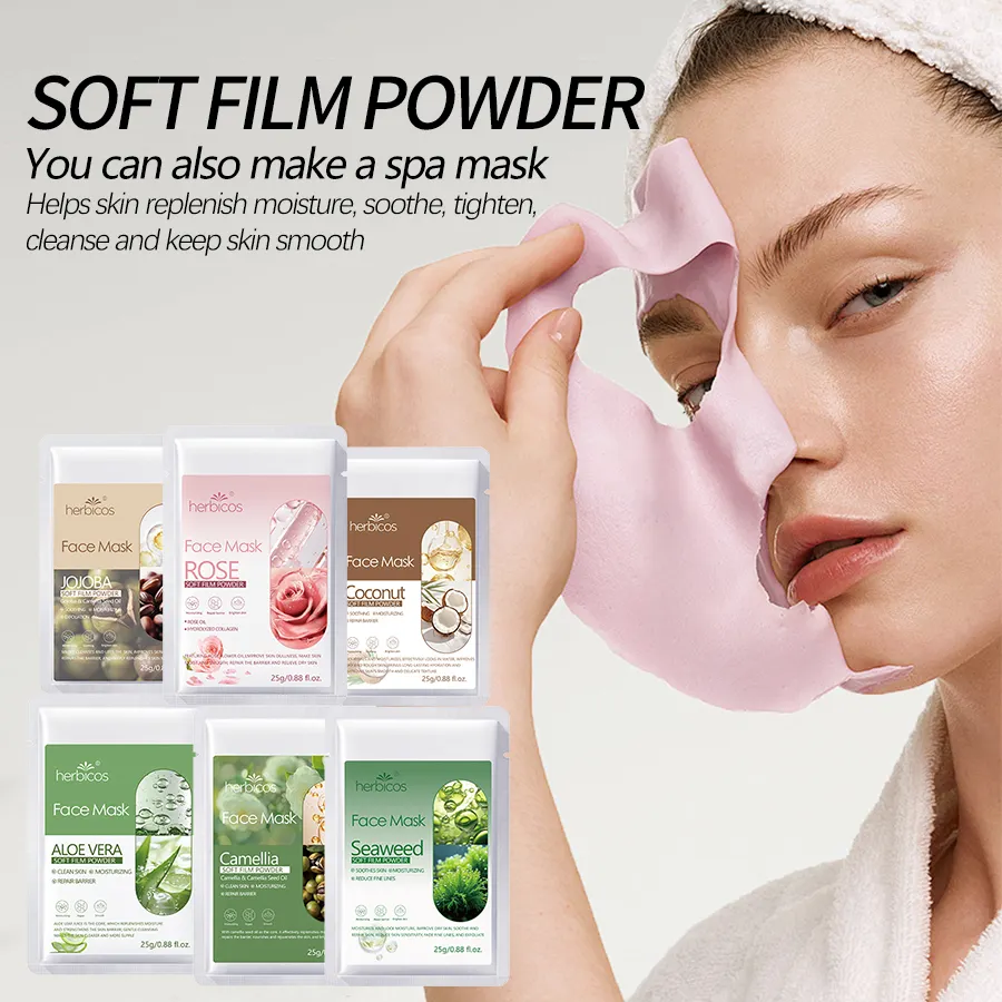 Wholesale Private Label JOJOBA Rose Coconut Jelly Mask Professional Face Powder Facial Jelly Masks Powder