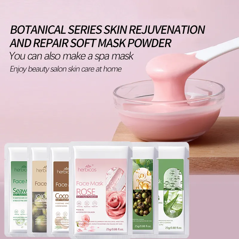 Wholesale Private Label JOJOBA Rose Coconut Jelly Mask Professional Face Powder Facial Jelly Masks Powder