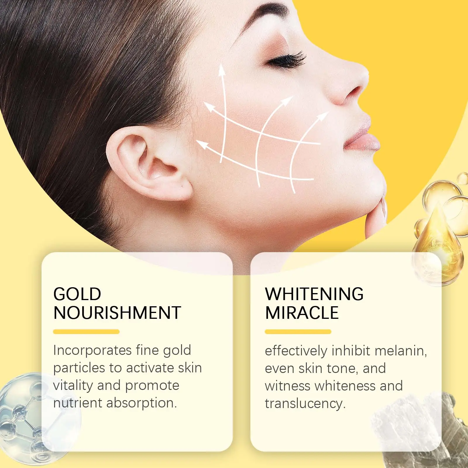 Private Label 24k Gold Facial Mask Anti Aging Hydrating Peel off Face Masked Beauty Gold Facial Mask Skincare Skin Care Products