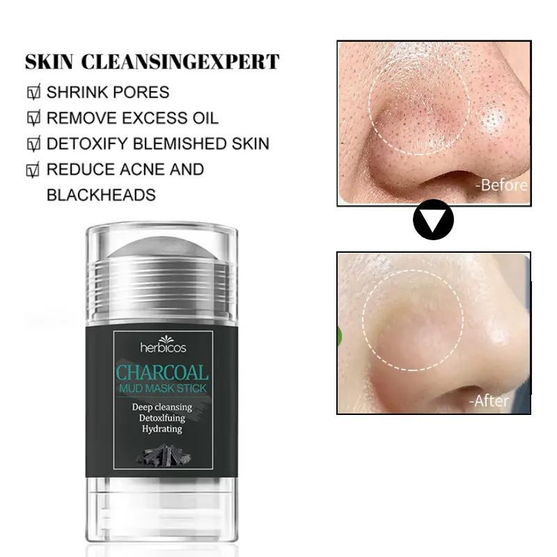 OEM ODM Deep Cleaning Carbon Mud Facial Mask Stick for Sensitive Skin Beauty Whitening Products