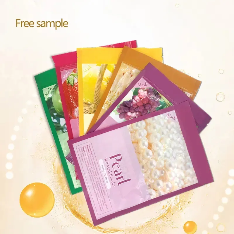 Private Label Beauty Soft Powder Clay Mask Anti-Aging Brightening Facial Pearl Whitening Mask for Body Care Free Sample