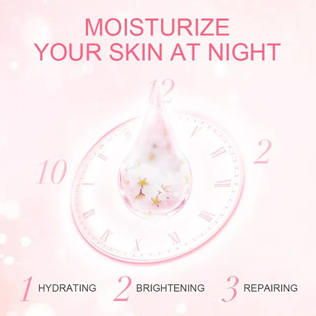 Herbicos Natural Plant Extraction Portable Travel Face Wash Free Brightening Sakura Sleeping Facial Mask