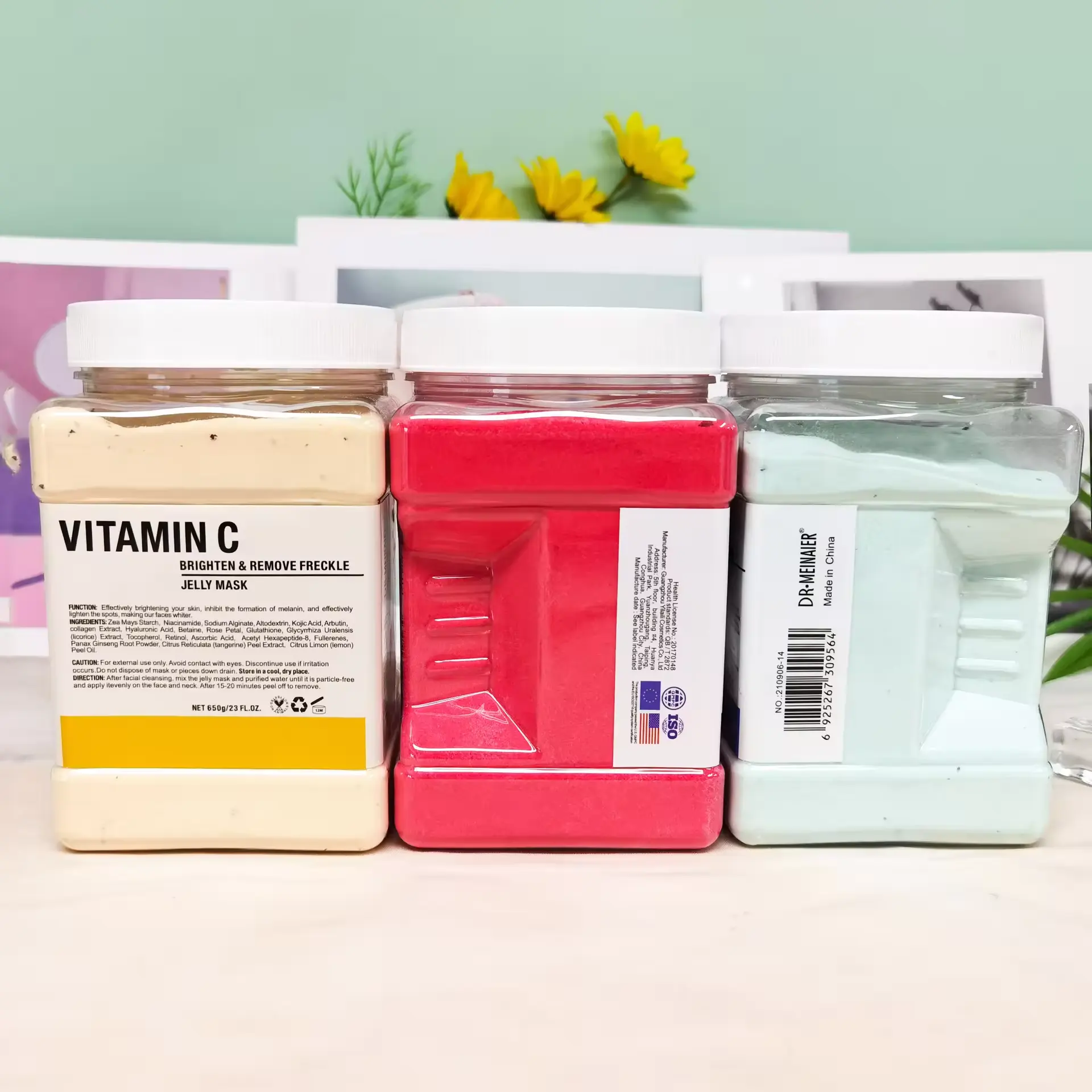 Vegan 650g Hyaluronic Acid Mask Powder Facial Moisturizing Peeling Soft Collagen Jelly for Face Neck Hand Body Use detail