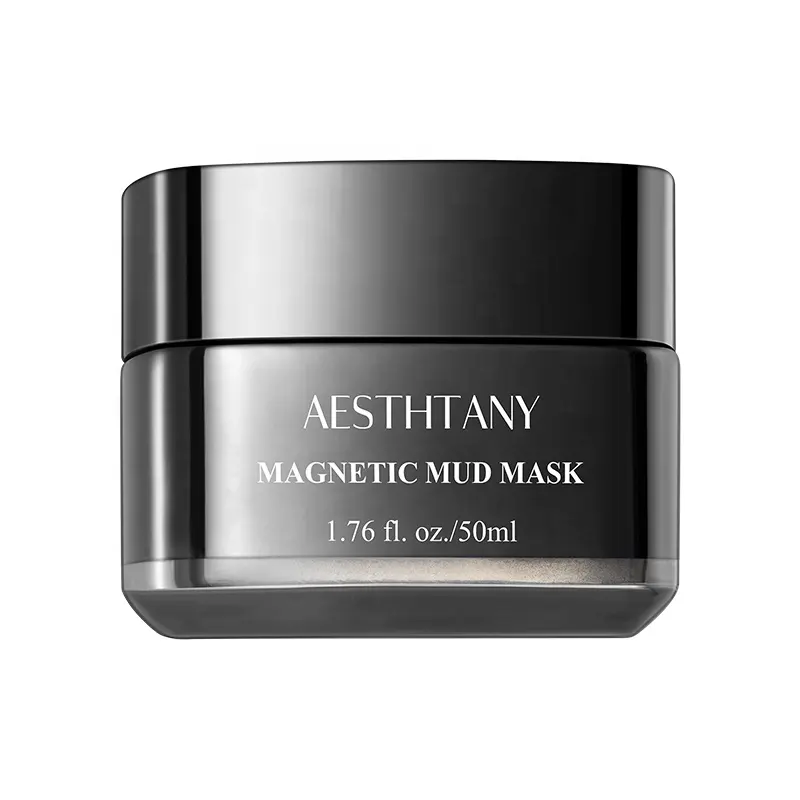 AESTHTANY 50ml Magnetic Mud Mask Iron Powder Seaweed Bisabolol Deep Pore Cleansing Moisturizing Oil Control All Skin Types