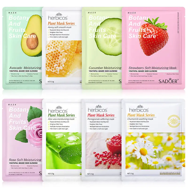 Wholesale Natural Plant Fruit Mask Moisturizing Mask Cold Compress Beauty Facial Sheet Mask