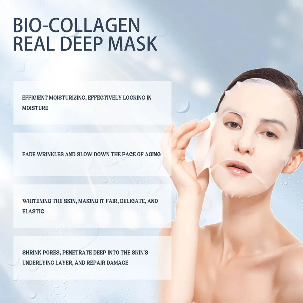 Herbicos Smooth and Tender Skin Firming Hydrating Whitening Brighten Skin Colour and Moisturizing Collagen Facial Mask