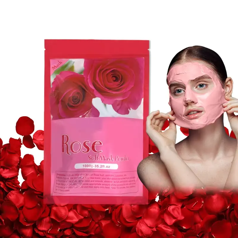 Wholesale Private Brand Rose Pearl Soft Powder Clay Facial Whitening Mask Ginseng Targeted for Body and Face Brightening