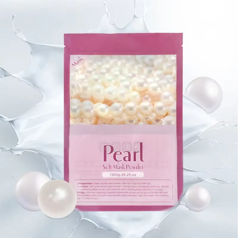 Wholesale Private Brand Rose Pearl Soft Powder Clay Facial Whitening Mask Ginseng Targeted for Body and Face Brightening
