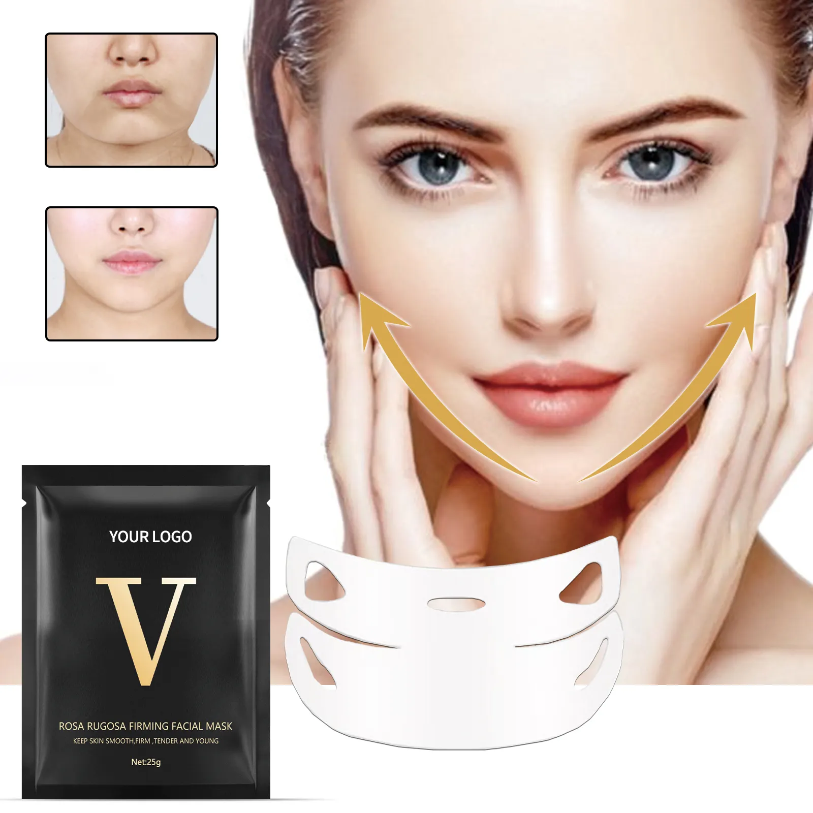 Private Label v Shape Lifting Slim Face Mask V Line Lifting Mask,Double Chin Reducer,Chin Strap for Double Chin for Women
