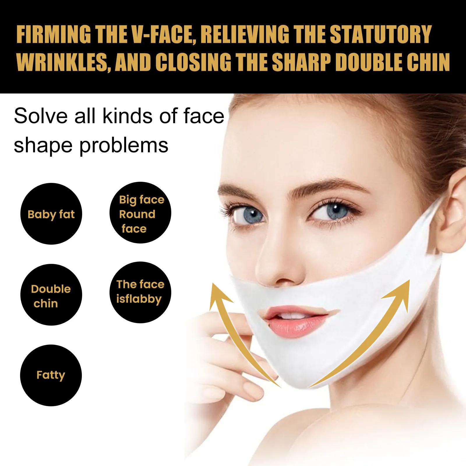 Private Label v Shape Lifting Slim Face Mask V Line Lifting Mask,Double Chin Reducer,Chin Strap for Double Chin for Women
