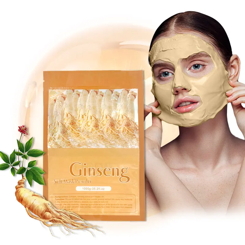 Herbicos Free Sample Apple Smell Private Label Beauty Salon Soft Powder Clay Face Facial Whitening Masking Powder