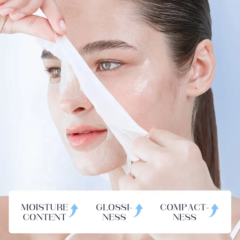OEM Hyaluronic Acid Moisturizing Facial Mask Hydrating Relieving Dryness Sodium Hyaluronate Aloe Vera Colden Chamomile