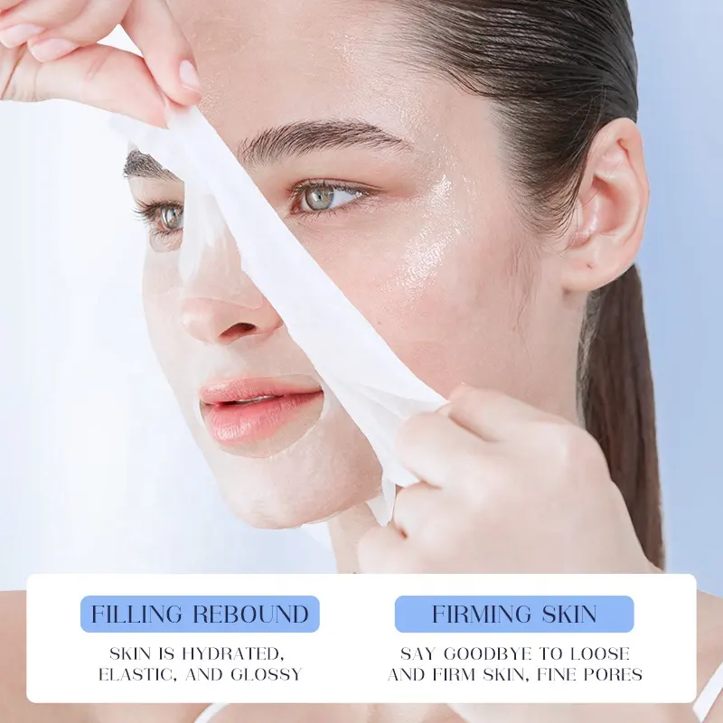 OEM Avocado Nourishing Face Mask Sheet Marigold Colden Chamomile Camellia Sodium Hyaluronate Dry Skin Relief Smoothness