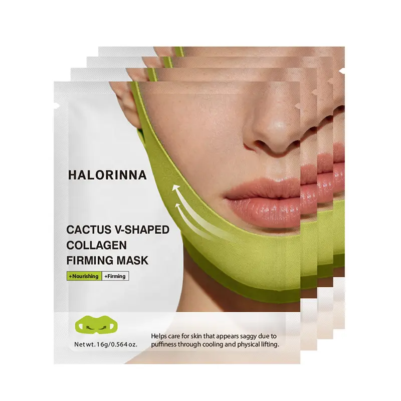 HALORINNA OEM Contour Sculpting V Mask Cactus Anti-Inflammatory Complex Hydrate Slack Cheek Skin Daily Lifting Skincare