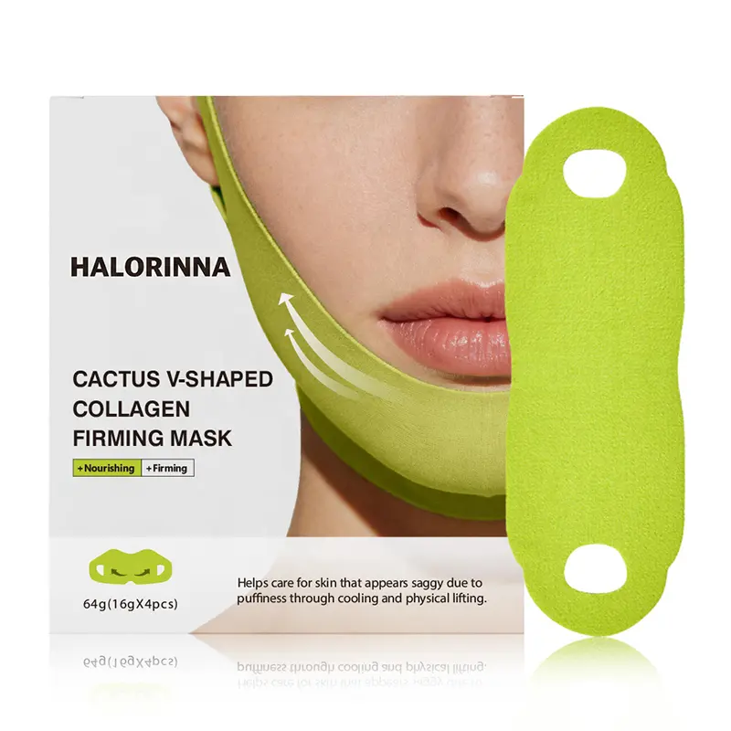 HALORINNA OEM Contour Sculpting V Mask Cactus Anti-Inflammatory Complex Hydrate Slack Cheek Skin Daily Lifting Skincare