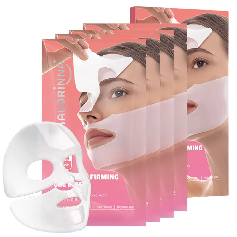 HALORINNA Collagen Firming Gel Mask 30g X 4 Sheets Hydrating Moisturizing Facial Sheet Mask Skin Care Brightening Smoothing