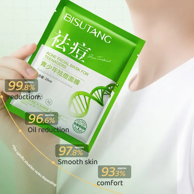 BISUTANG Nicotinamide Youth Friendly Facial Mask 25ml 10pcs Hydrate Stabilize Sebum Teenage Gentle Daily Facial Conditioning