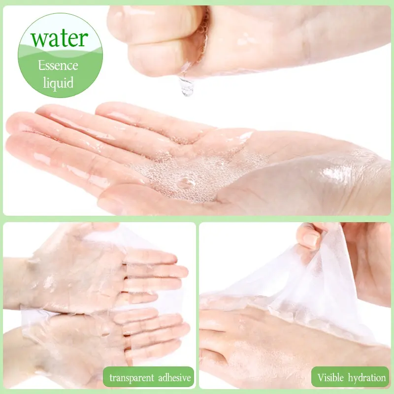 BISUTANG 10PCS/Box Cotton Aloe Vera Hydrating Moisturizing Sheet Face Mask Hyaluronic Acid Clarifying Oil Control Nourishing