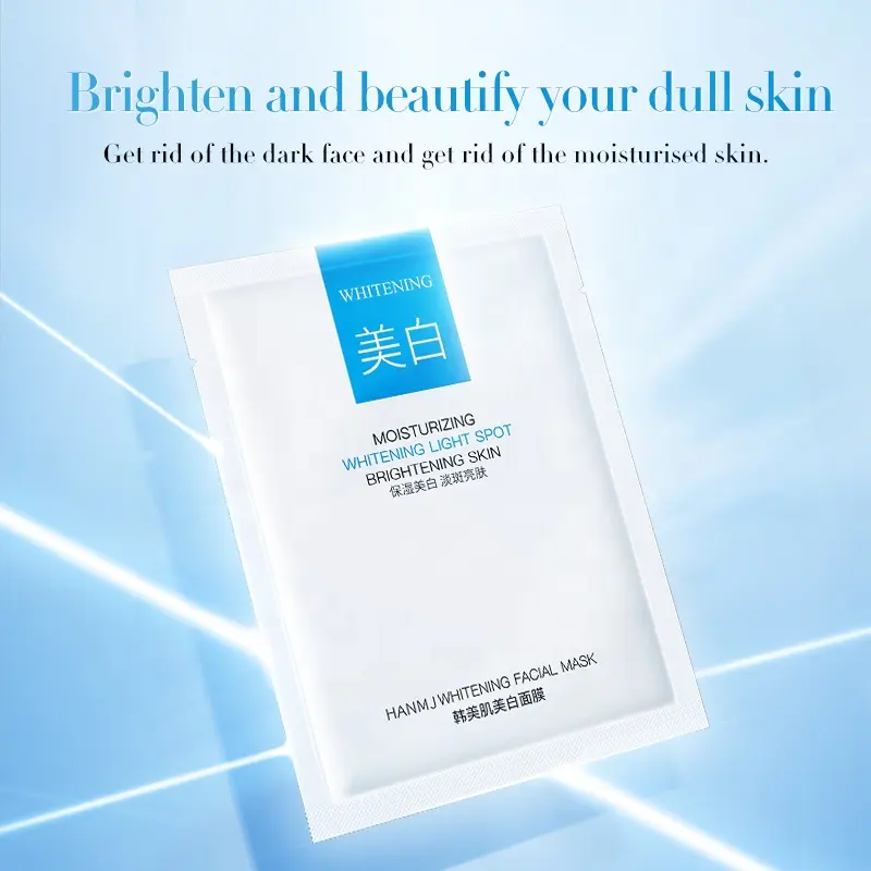 Bulk Supply Hanmj Brightening Arbutin Cotton Sheet Mask Intensive Hydration Professional Complexion Balancing Moisture Care