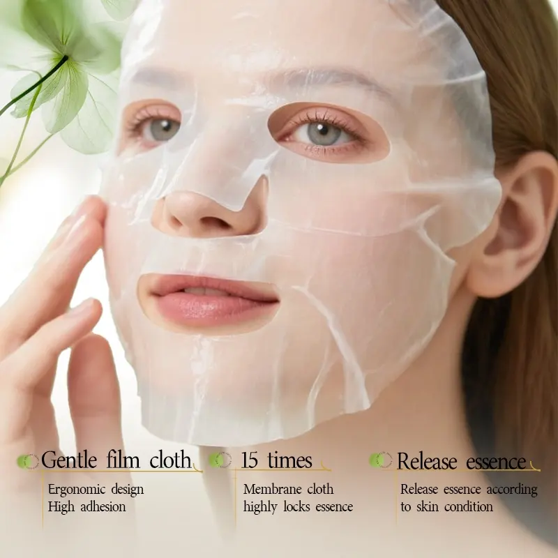 ESCP Tea Tree Essence Hydrating & Firming Cotton Facial Mask Sheet 5pcs Soothing Sheet for Brightening Anti-Dullness Skin Care