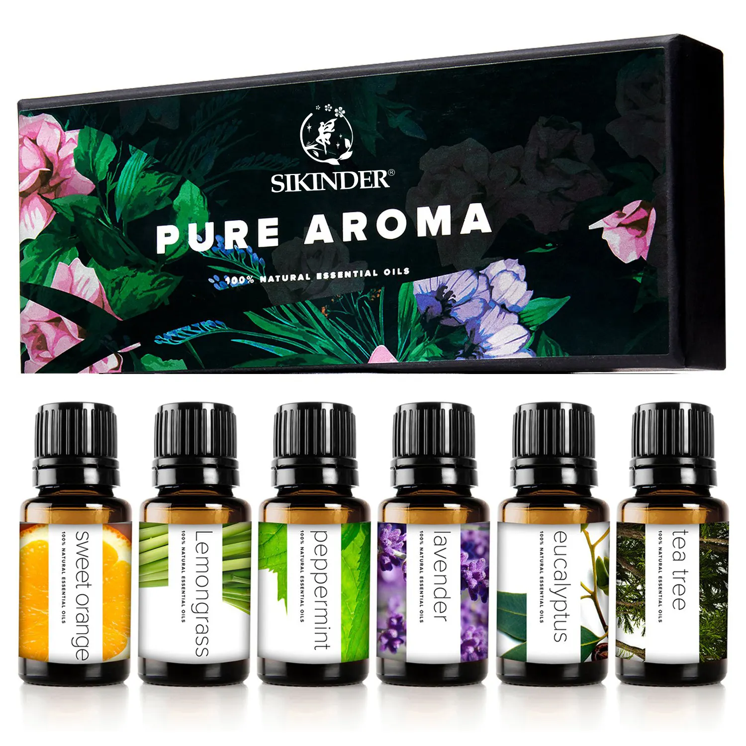 Hot Sale Pure Nature Organic Essential Oils Tea Tree Peppermint Lavender Diffuser with Myrrh Sandalwood Wholesale Selling Points