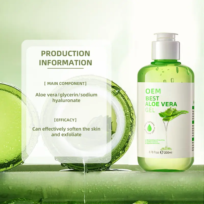 Wholesale Brightening Aloe Vera Gel Natural Soothing Repairing for Women Man Aloe Vera Gel Soothing Skin Gel