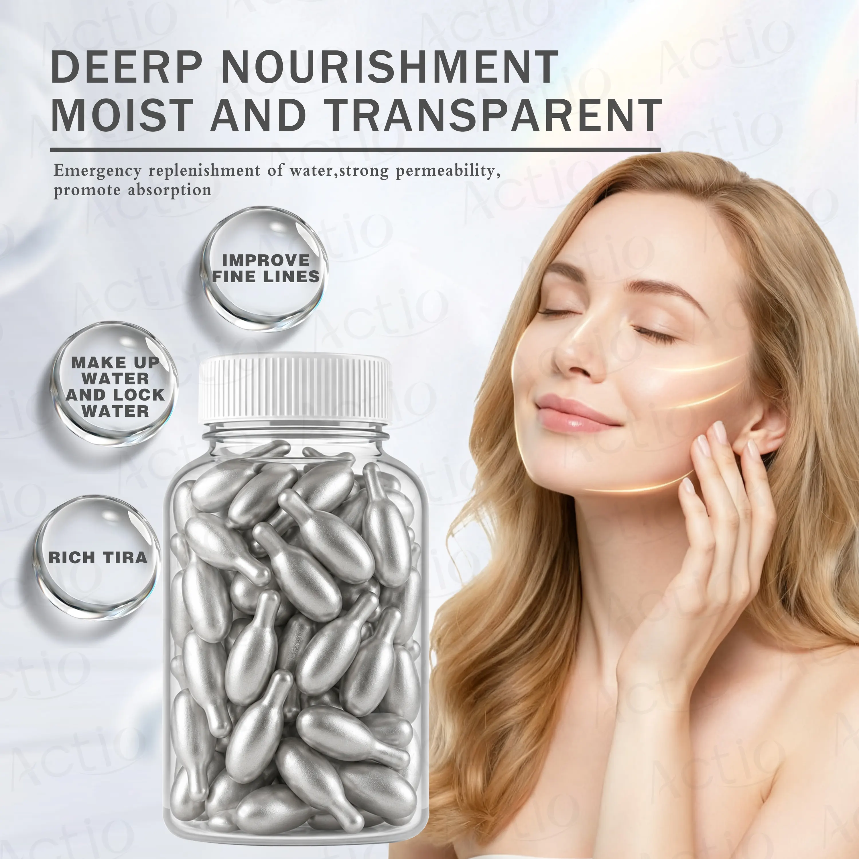Wholesale Beauty Ve Soothing Hydrating Skin Care Oil Capsules Calm Redness Skin With Aloe Vera Extract