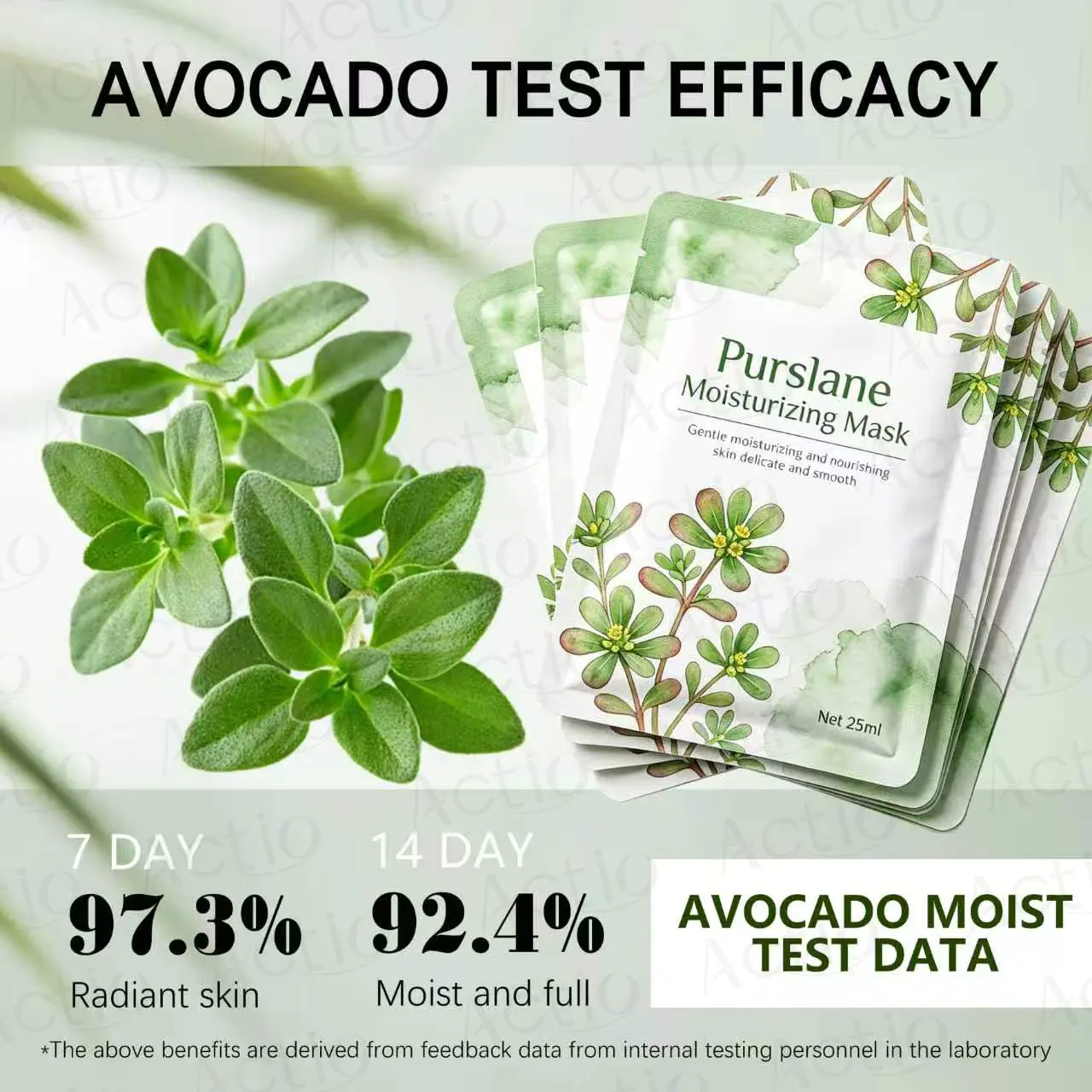 Private Label Smooth Facial Mask With Purslane Extract Soothing Repair & Improve Dullness Skin