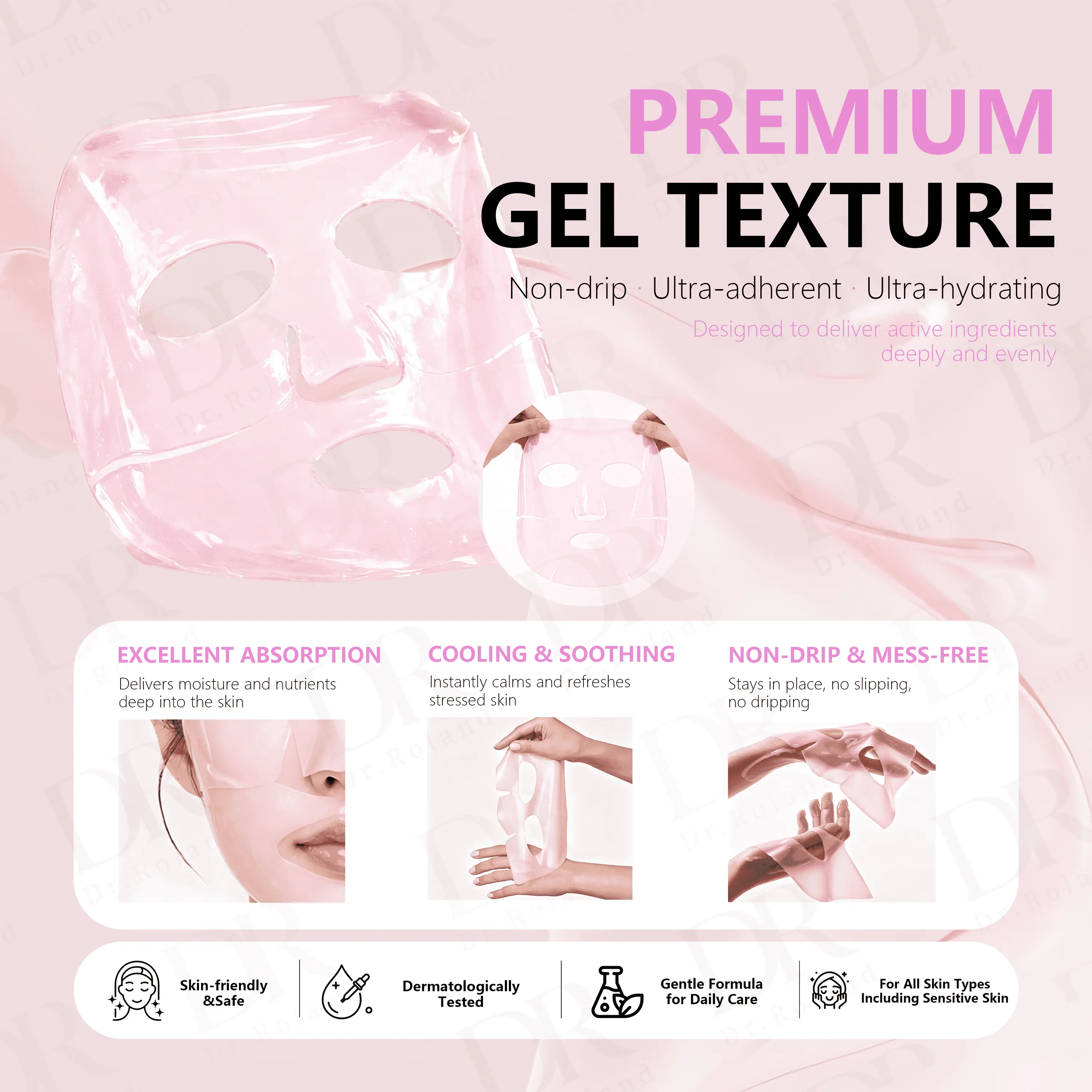 Hot Selling Lightening Firming Deeply Moisturizing Collagen Peel Off Facial Mask for Skin Cooling & Soothing