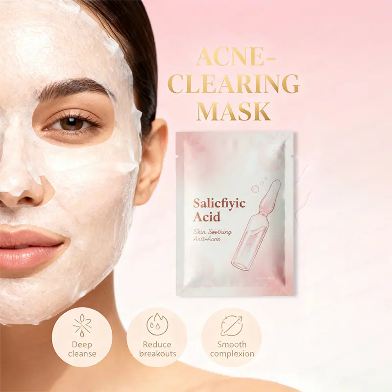 Private Label Gentle Nourishing Face Masks Hyaluronic Acid Moisturizer & Tea Tree Calming For Sensitive & Dry Skin