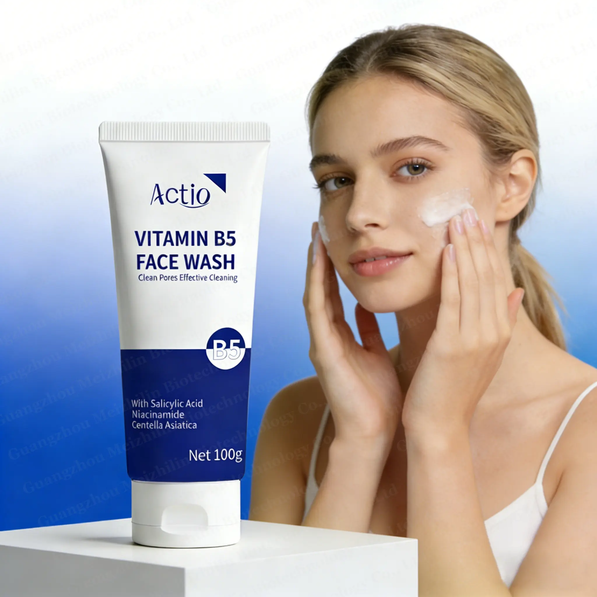 Gentle Vitamin B5 Face Wash Soothing Repair Cleanser With Centella Asiatica Skin Barrier Support & Moisturizing Niacinamide Face