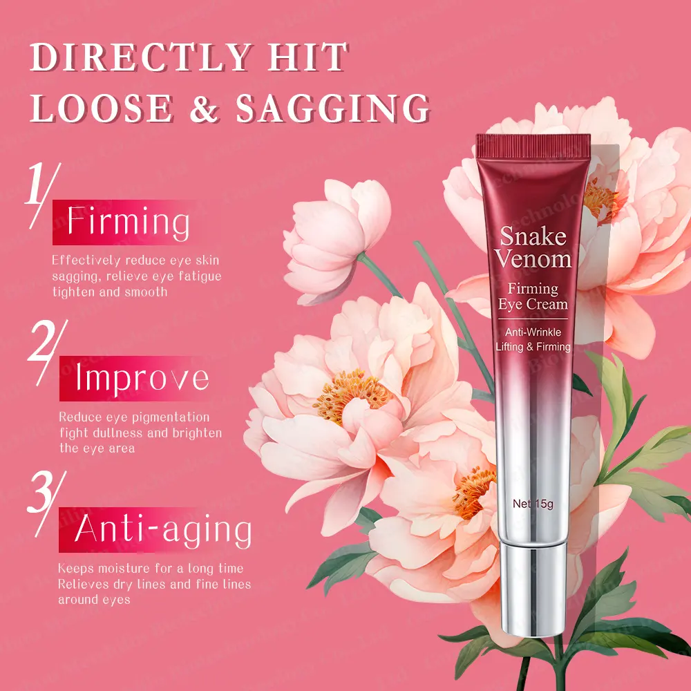 Snake Venom Peptide Eye Serum With Hyaluronic Acid Firming & Deep Hydration Anti-Aging Eye Care for Fine Lines and Wrinkles