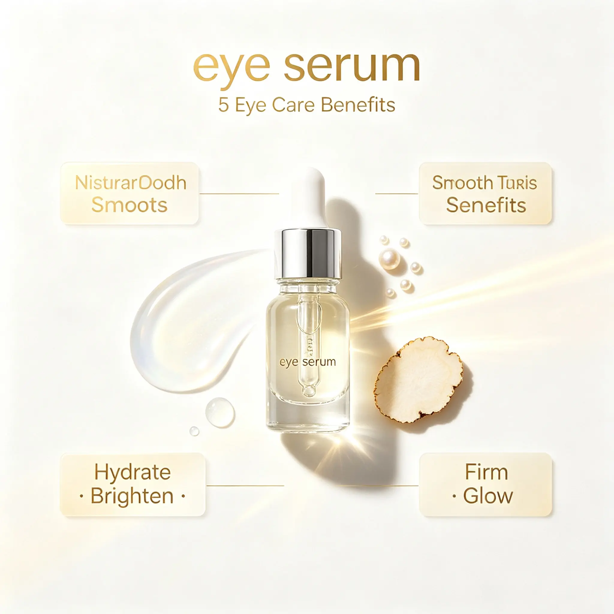 Eye Serum, Hydrating Brightening Eye Serum for Dark Circles, Fine Lines and Puffiness, Daily Firming Eye Care