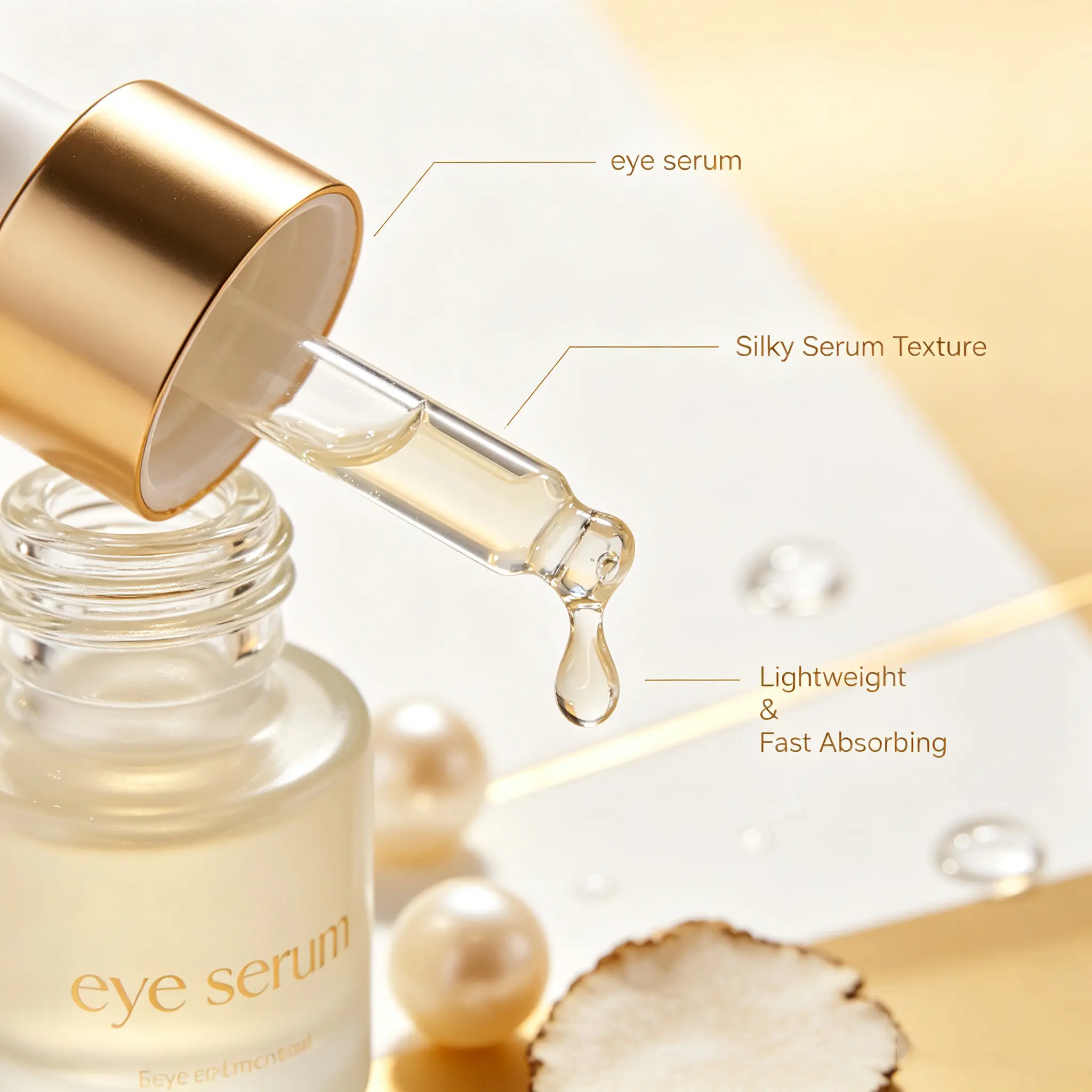 Eye Serum, Hydrating Brightening Eye Serum for Dark Circles, Fine Lines and Puffiness, Daily Firming Eye Care