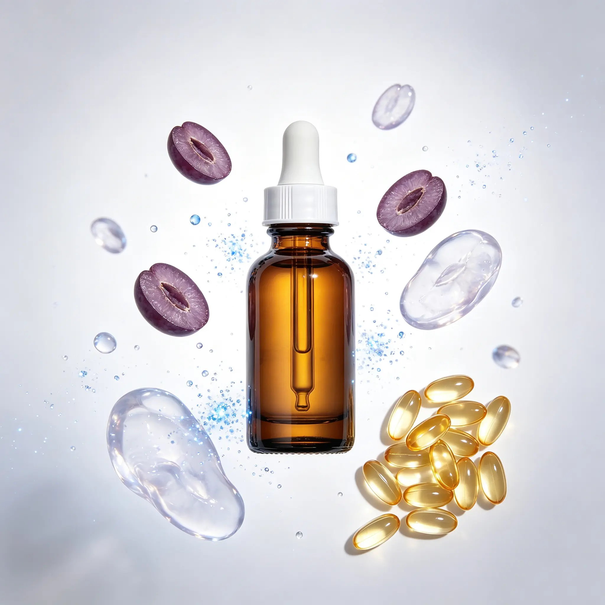 Anti-Aging Hydrating Face Liquid Custom Label OEM Natural Grape Seed Extract Serum