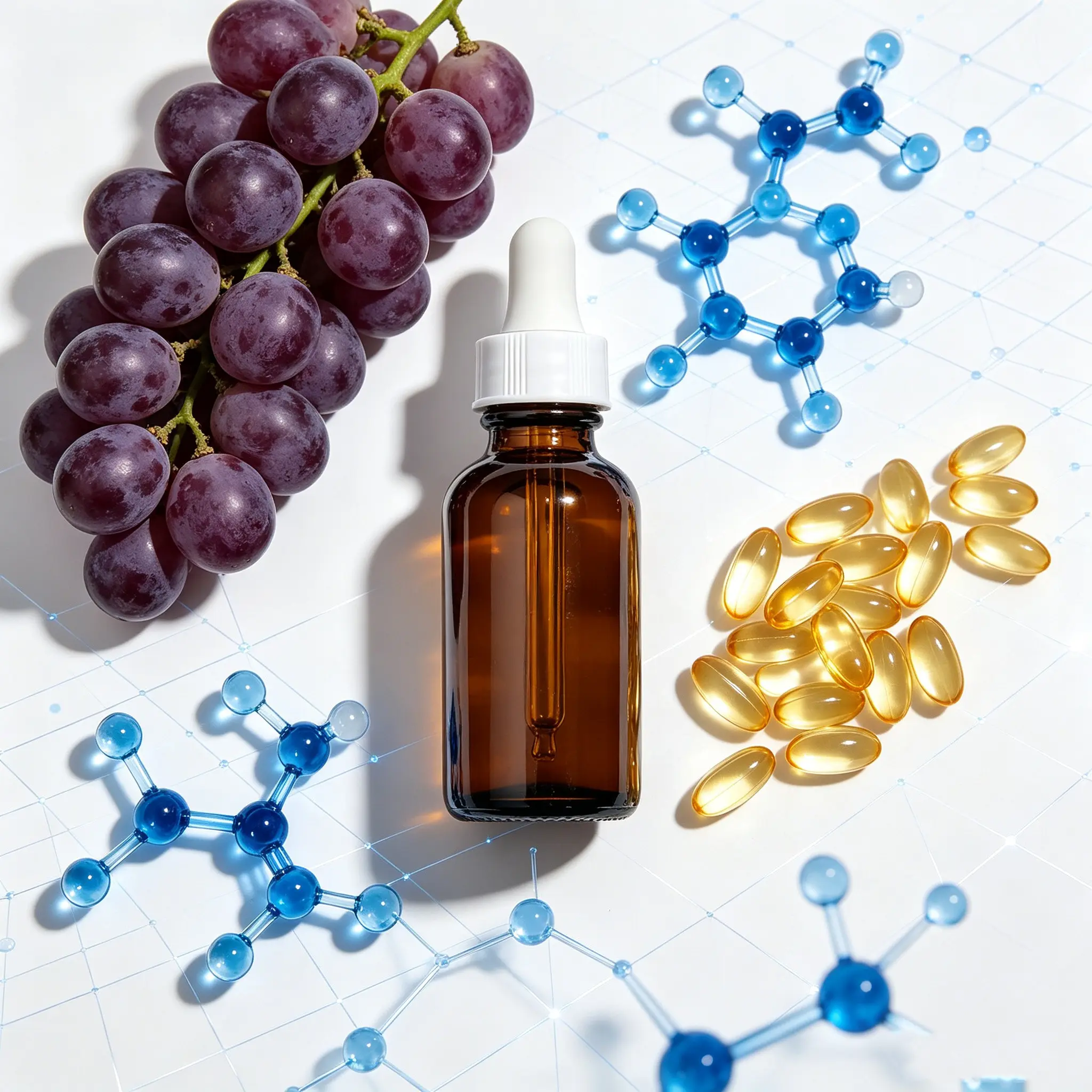 Anti-Aging Hydrating Face Liquid Custom Label OEM Natural Grape Seed Extract Serum