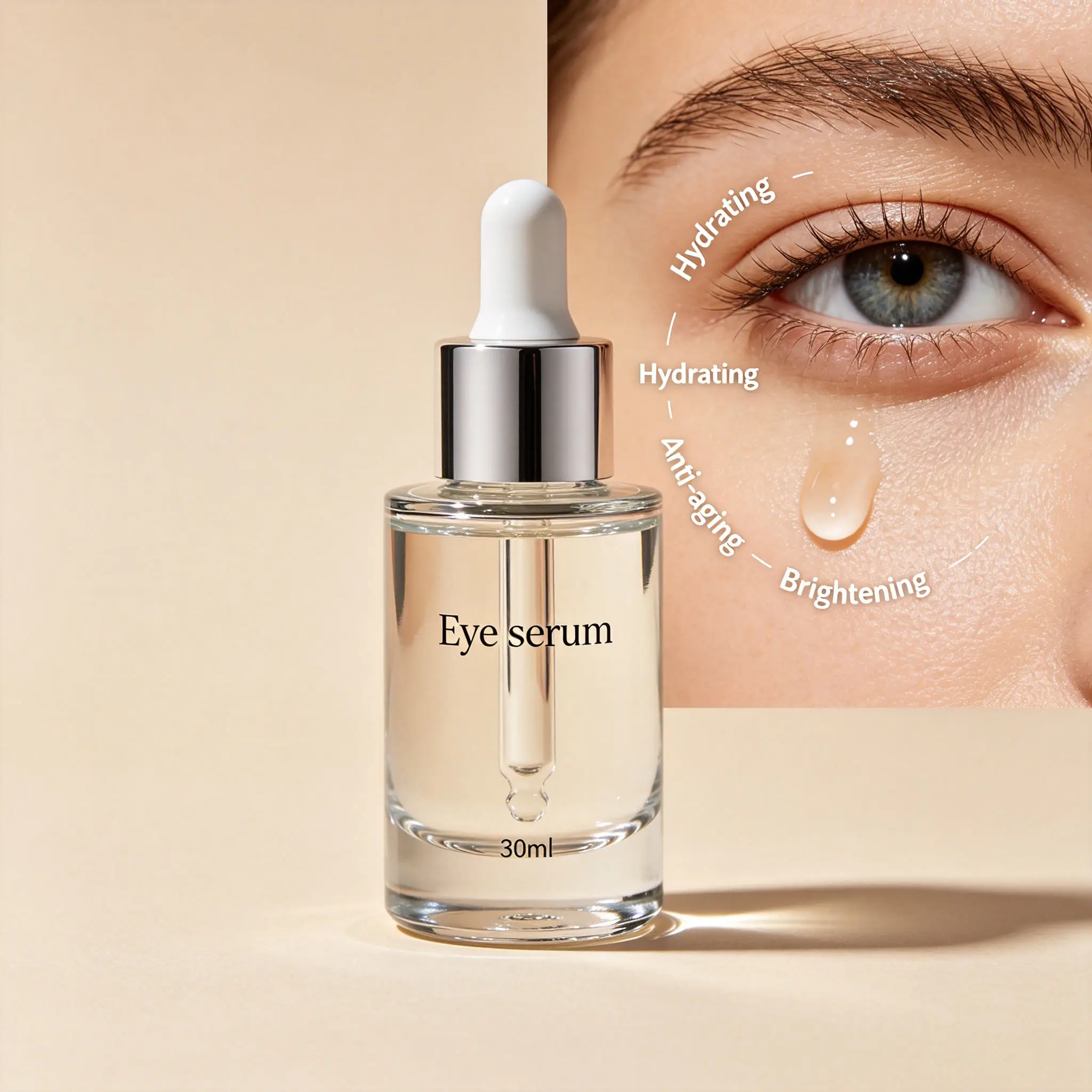 Anti Aging Eye Serum Hydrating Eye Serum Remove Dark Circle Puffiness Firming Private Label Wholesale Eye Care Essence