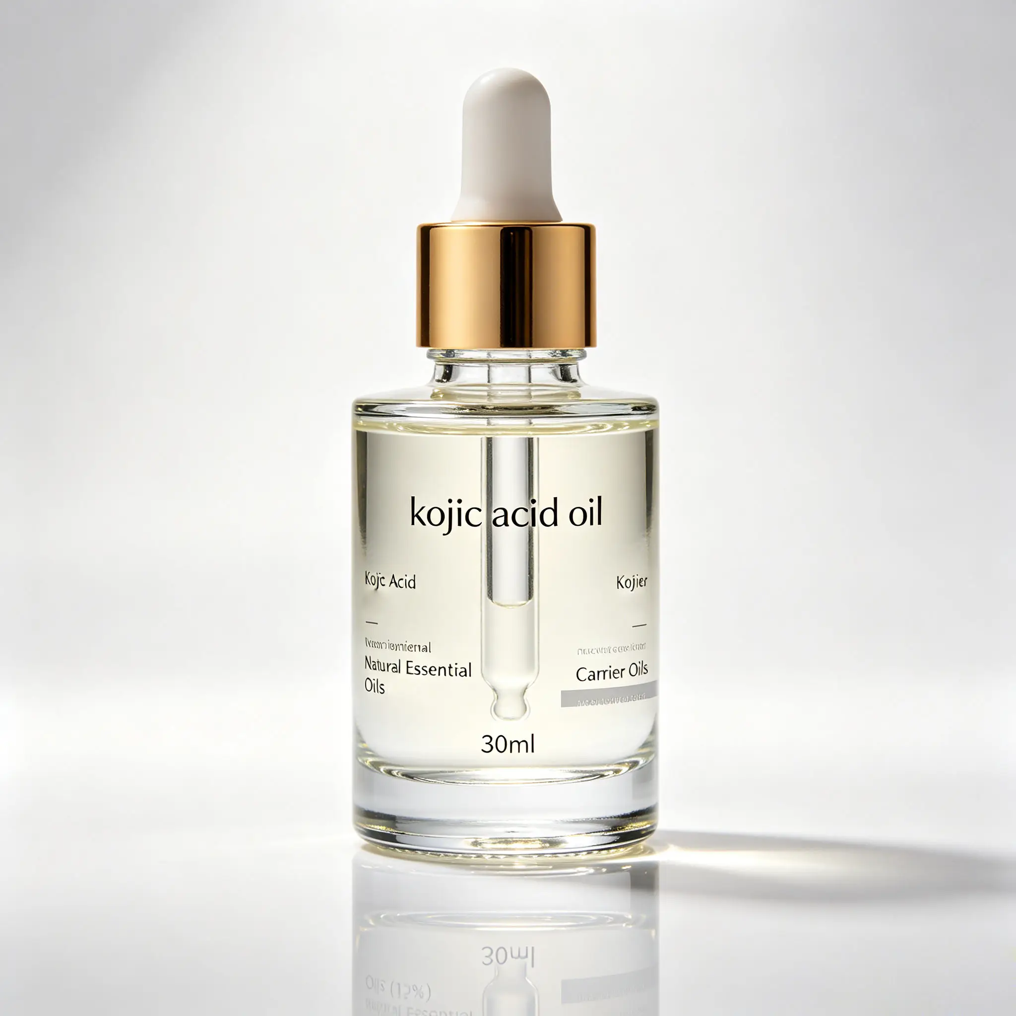 Kojic Acid Oil Skin Brightening Facial Oil Private Label Lightening Serum Fade Dark Spots Melasma Hydrating Whitening Face Oil
