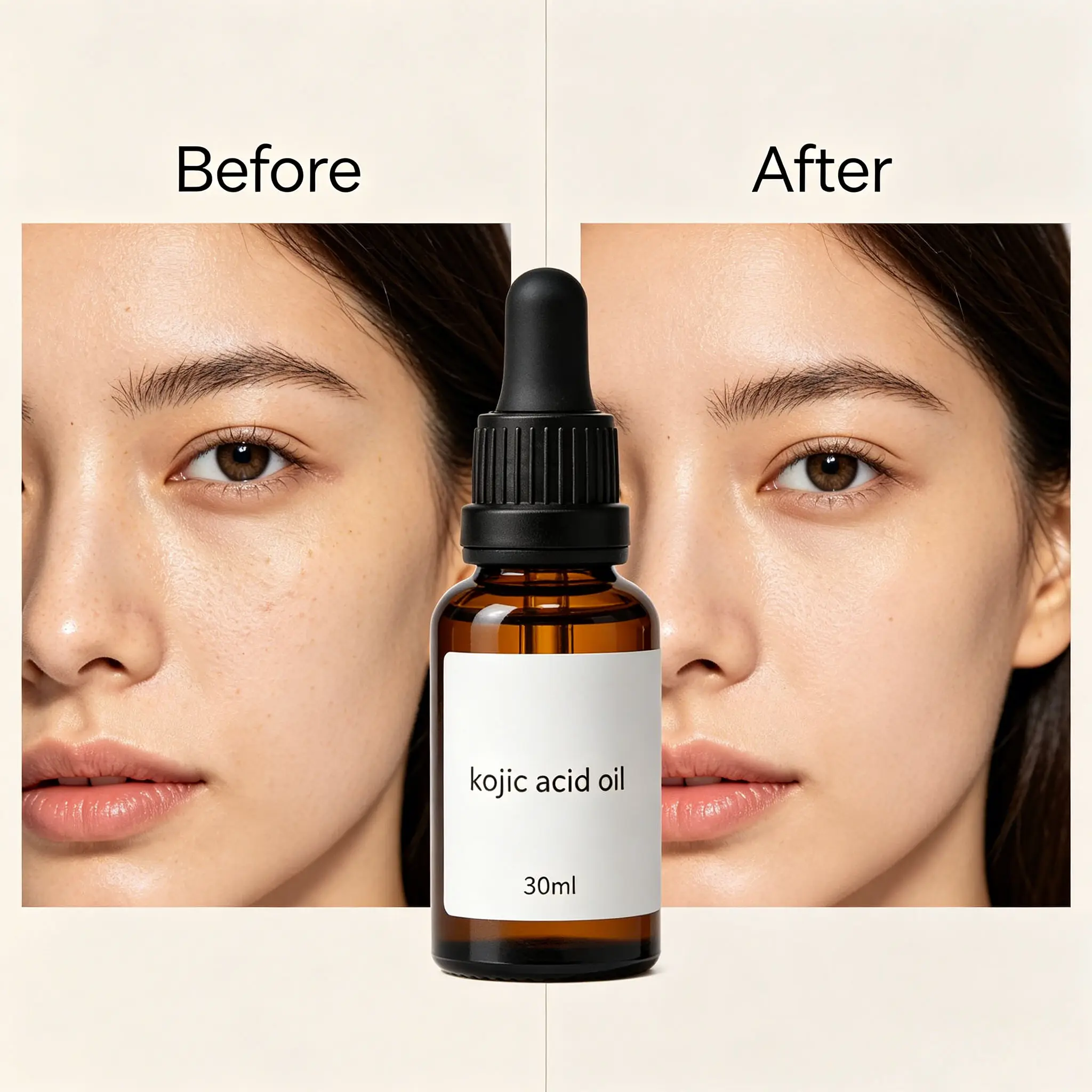 Kojic Acid Oil Skin Brightening Facial Oil Private Label Lightening Serum Fade Dark Spots Melasma Hydrating Whitening Face Oil