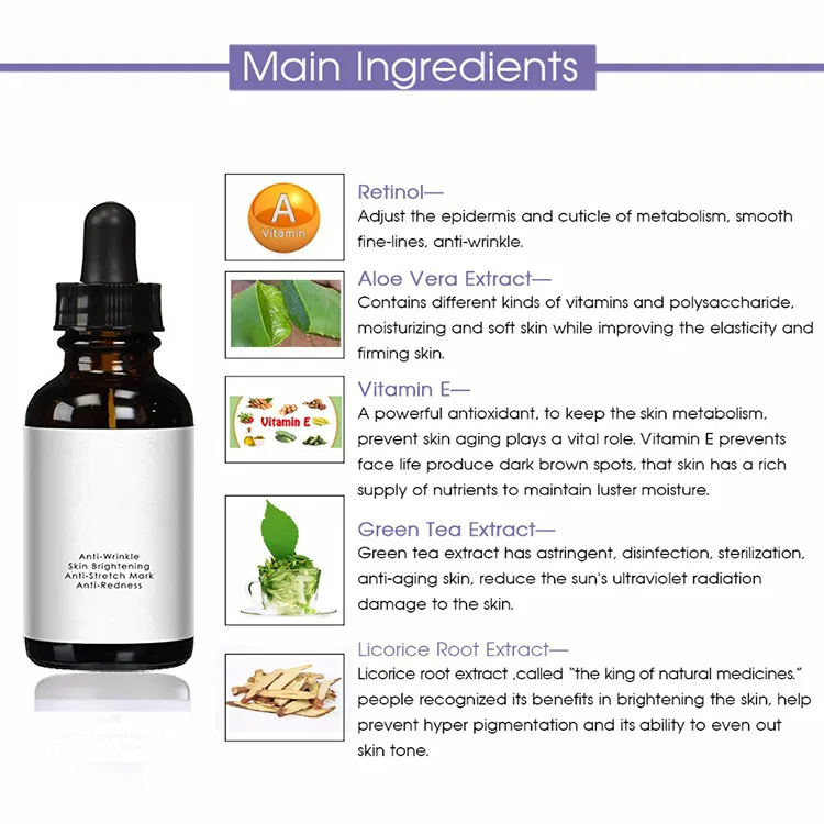 Facial Skin Care Serum Private Label Peptide Anti-Wrinkle Firming Microneedle Serum Face Whitening Serum